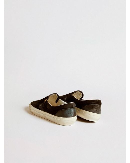 Golden Goose Deluxe Brand Brown Slip On Sneakers