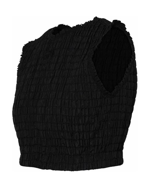 Patou Black Top Crop Smock