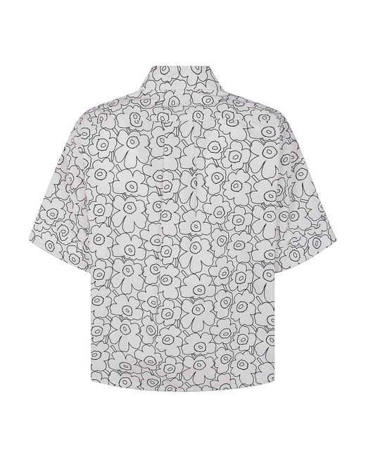 Marimekko Gray Standardi Piirto Unikko Shirt
