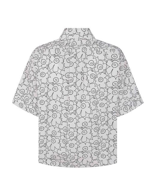 Marimekko Gray Standardi Piirto Unikko Shirt