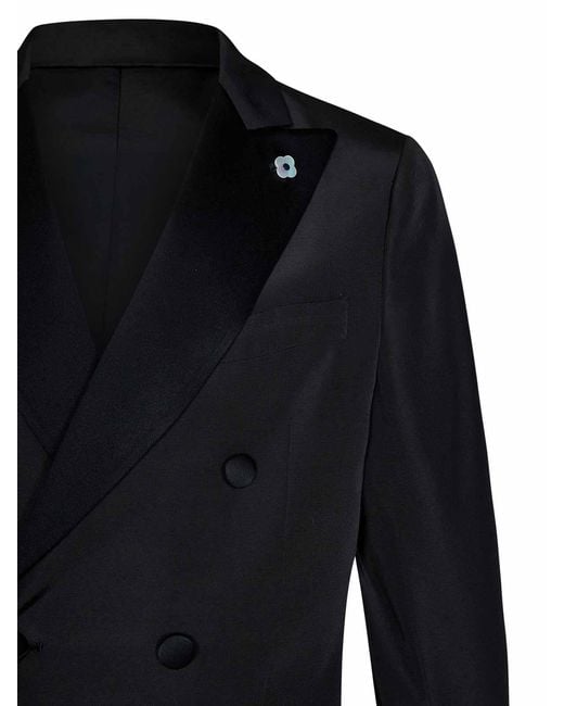 Lardini Black Tuxedo Suit for men