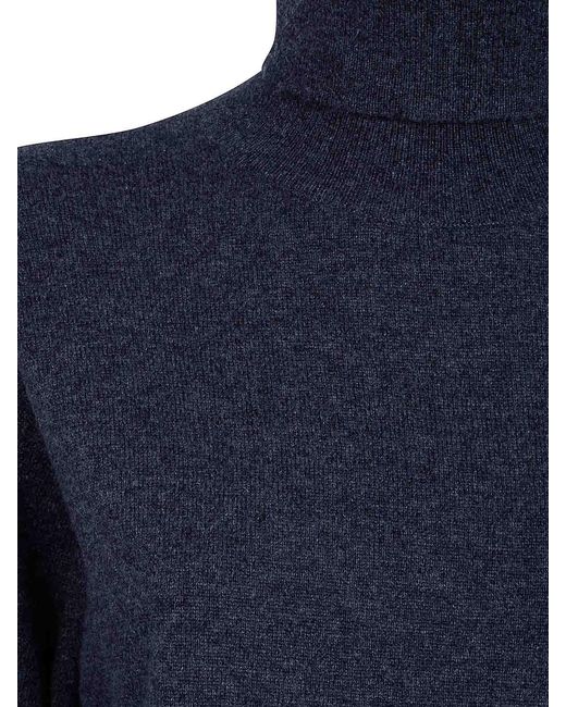 P.A.R.O.S.H. Blue Cashmere Turtle Neck Sweater