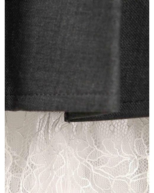 Self-Portrait Gray Pleated Miniskirt