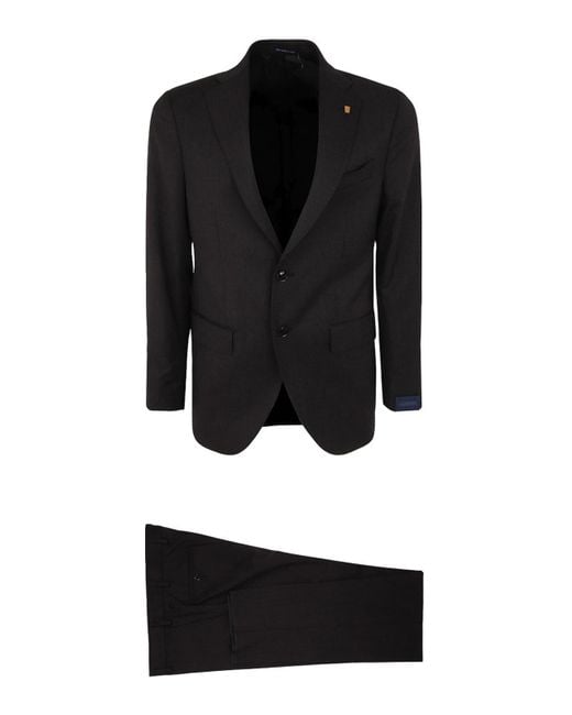 Sartoria Latorre Black Two Buttons Suit for men