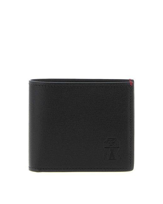 Brunello Cucinelli Black Heraldic Coat Of Arms Wallet for men