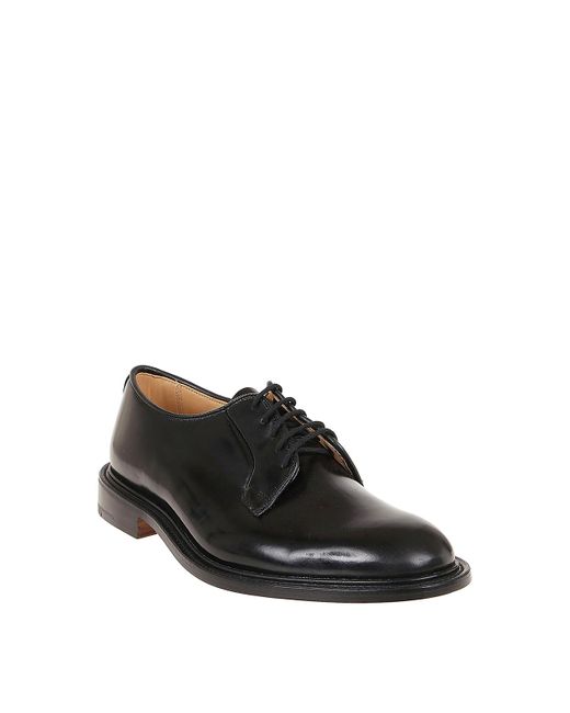 Tricker's Black Robert Derby Shoes for men