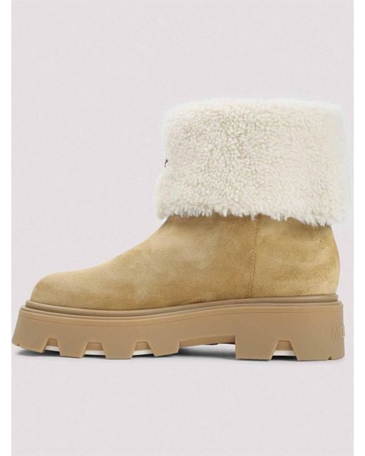 Moncler Natural Aurea Mid Ankle Boots