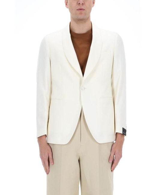 Tagliatore White Blazer Vesuvius for men