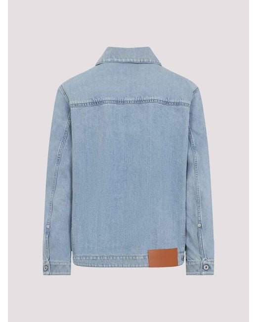 Jil Sander Blue Cotton Jacket for men