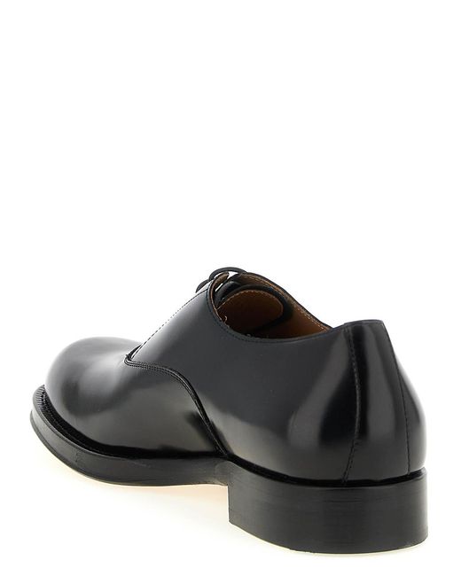 Dries Van Noten Black Derby Lace-Up Shoes for men