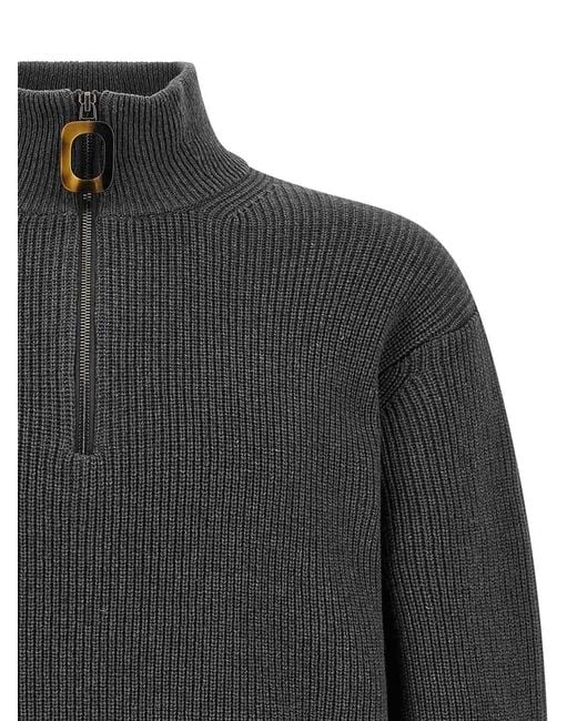 J.W. Anderson Gray Half-Zip Sweater for men