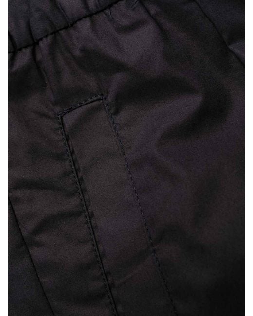 Herno Black Straight Trousers With Drawstring for men