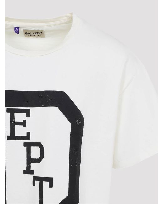 GALLERY DEPT. White University Graphic T-Shirt for men