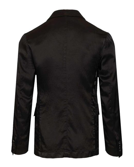 Dries Van Noten Black Double-Breasted Jacket for men