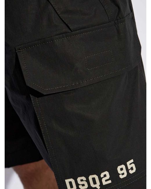 DSquared² Black Short Pants for men