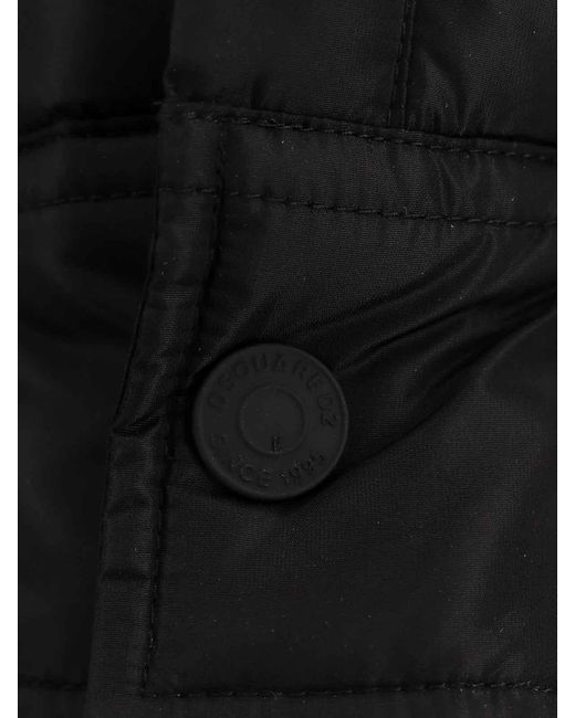DSquared² Black Giubbino Imbottito for men