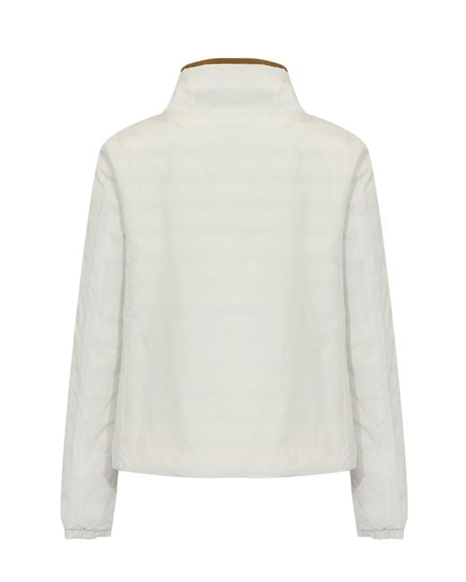 Herno White Reversible Cape Down Jacket