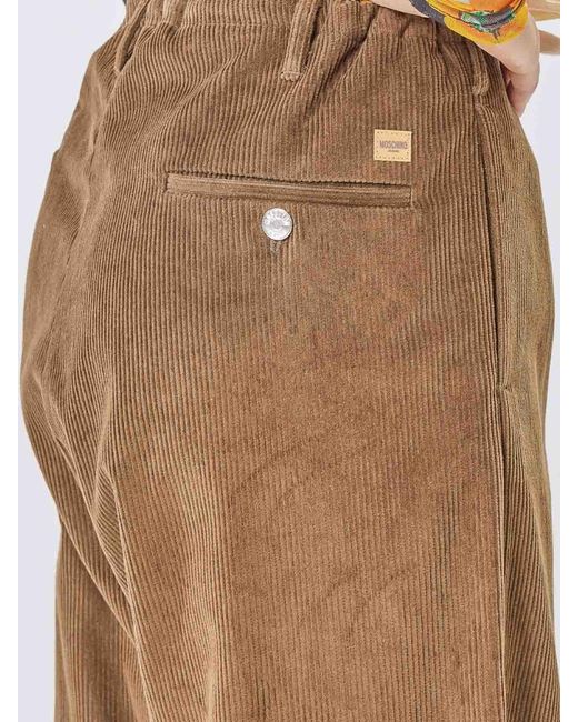 Moschino Brown Velvet Pants