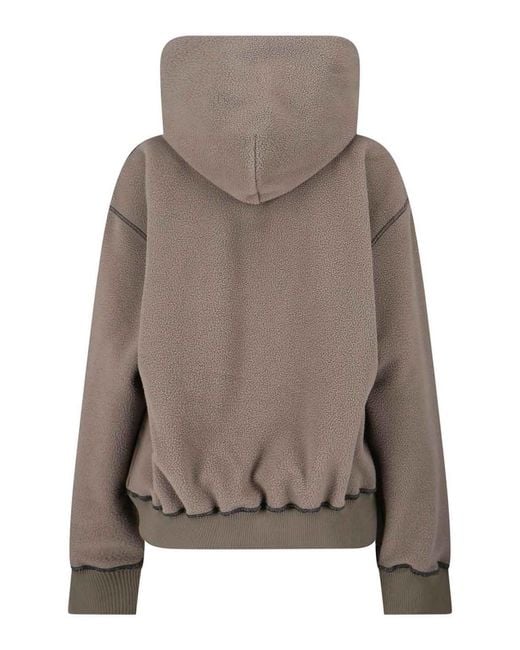 MM6 by Maison Margiela Gray Logo Hooded Sweatshirt