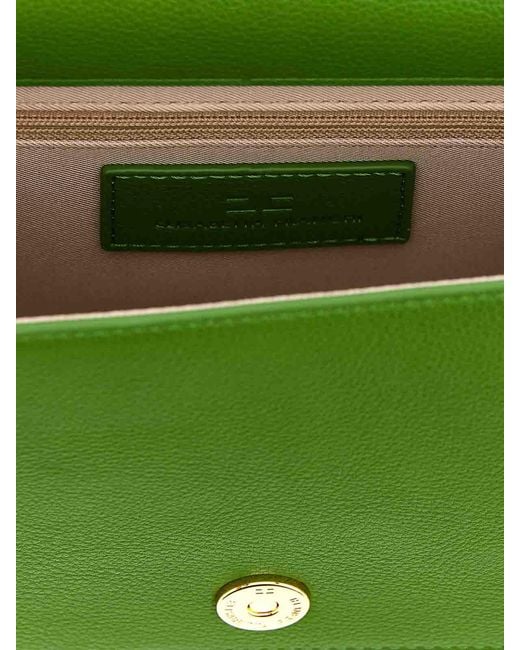 Elisabetta Franchi Green Logo Shoulder Strap