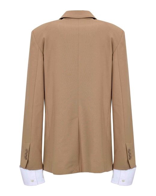 Semicouture Natural Double-Breasted Dulcinea Jacket