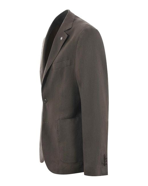 Manuel Ritz Brown Linen Jacket for men