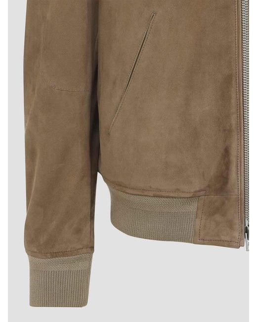 Tom Ford Brown Leather Jacket for men