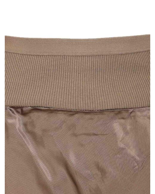 Rick Owens Brown Knee Bias Midi Skirt