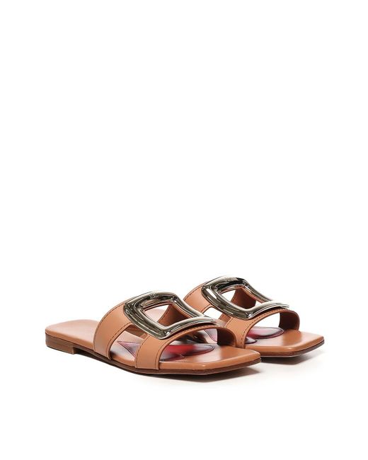 Roger Vivier Brown Viv By The Sea Leather Sandals