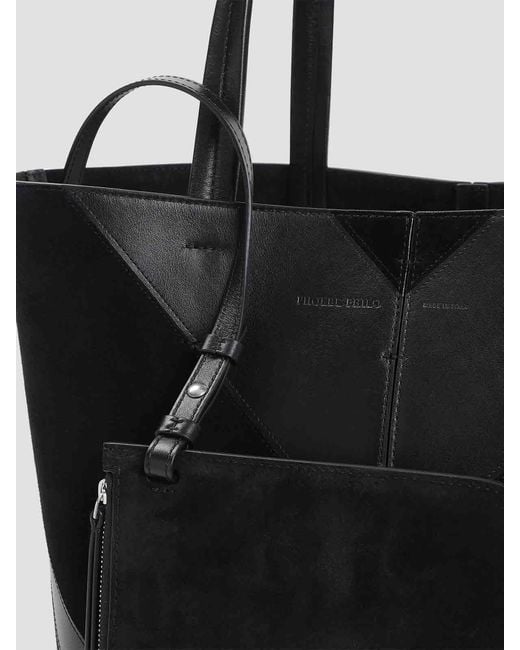Phoebe Philo Black Pot Cabas Tote Bag