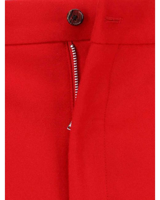 Comme Des Garcons Hommes Plus Red Wool Shorts for men