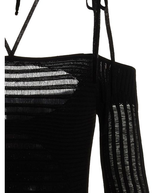 ANDREADAMO Black Cut-Out Dress