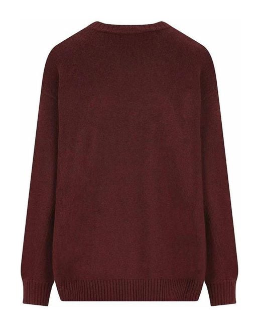 Max Mara Purple Crewneck Knitted Jumper
