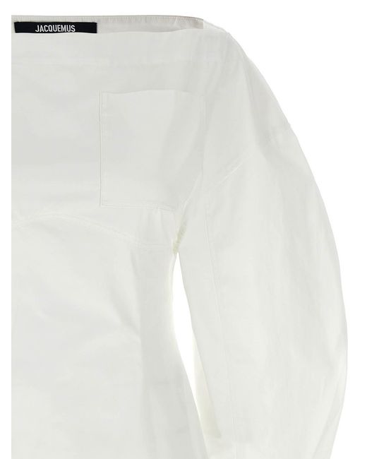 Jacquemus White La Robe Chemise Casaco Dress