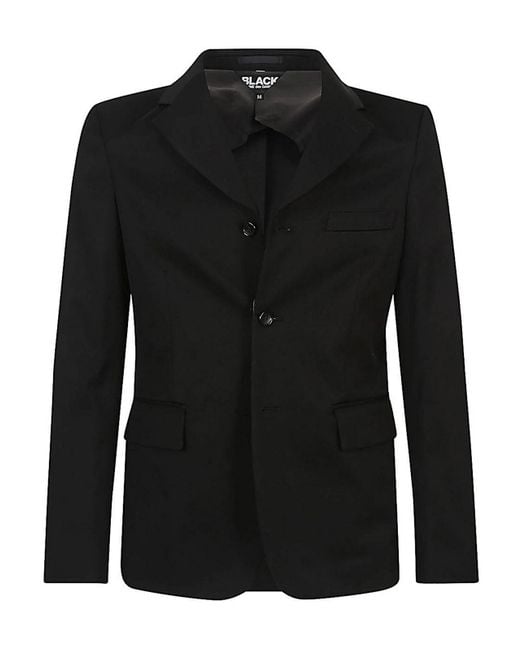 Comme des Garçons Black Single-Breasted Jacket for men
