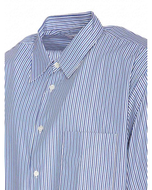 Comme des Garçons Blue And White Shirt Al Buttons Regular for men