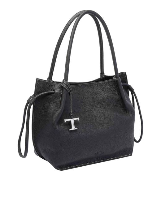 Tod's Black Medium Leather Bucket Bag