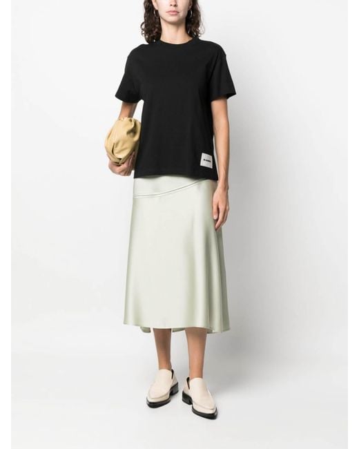 Jil Sander Black Logo-Patch T-Shirt