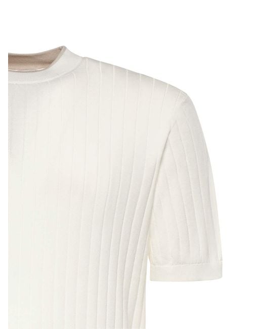 Eleventy White Cotton T-Shirt for men