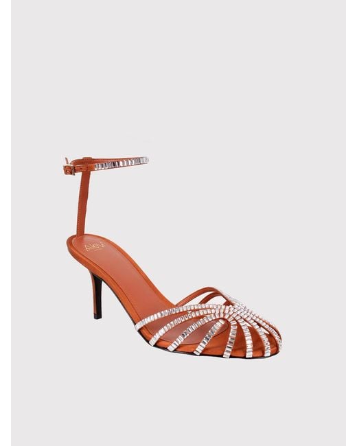 ALEVI Pink Penelope Xtal Sandal With Baguette Crystals