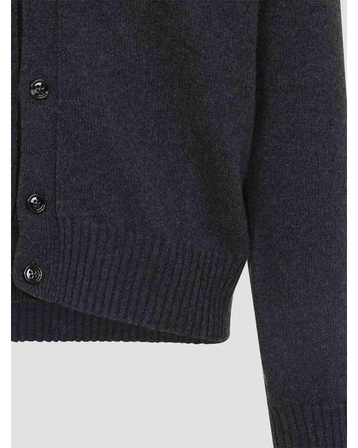 AMI Blue Adc Cardigan for men