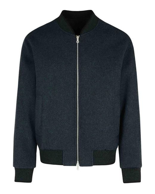 Dries Van Noten Blue Volker Reversible Cotton Blend Jacket for men