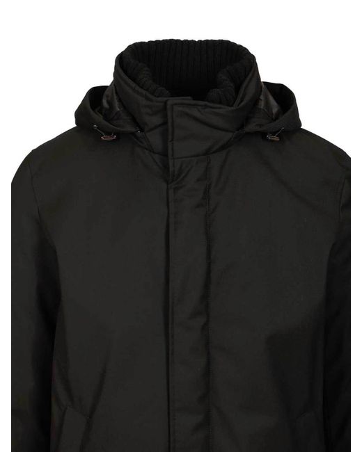 Herno Black Parka for men