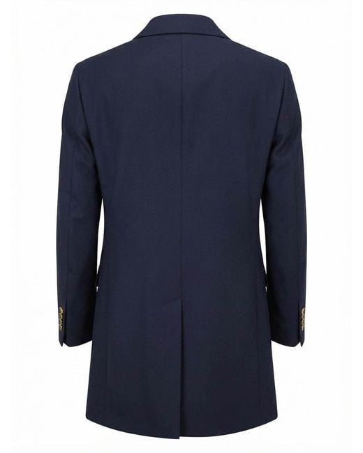 Drumohr Blue Single-Breasted Coat for men