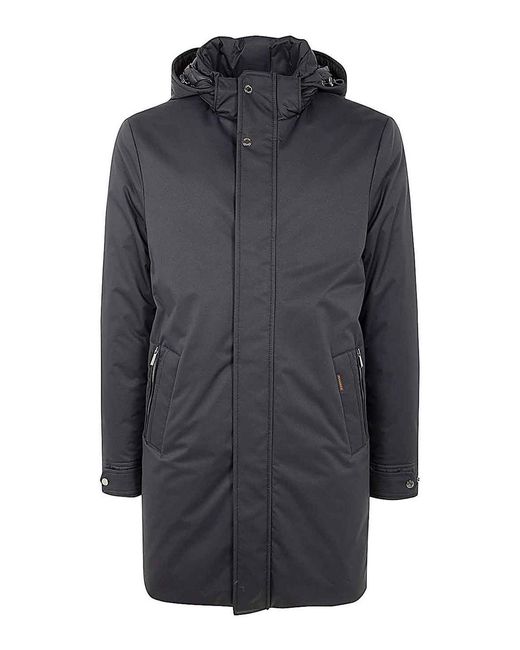 Moorer Gray Vermont Ads Long Bomber Jacket for men