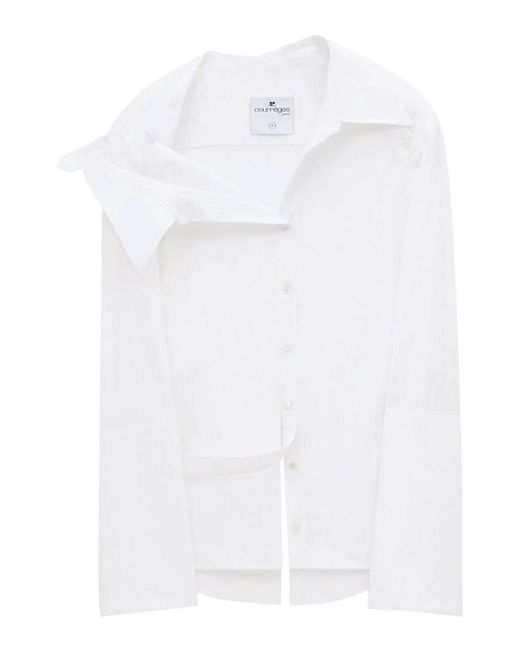Courreges White Asymmetrical Shirt