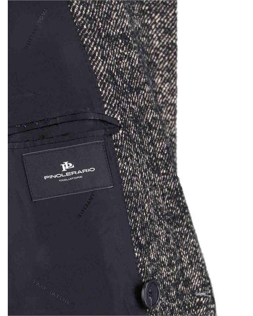Tagliatore Gray Double-Breasted Coat for men