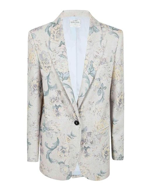 Forte_forte White Vi/Li Hopsack Jacket