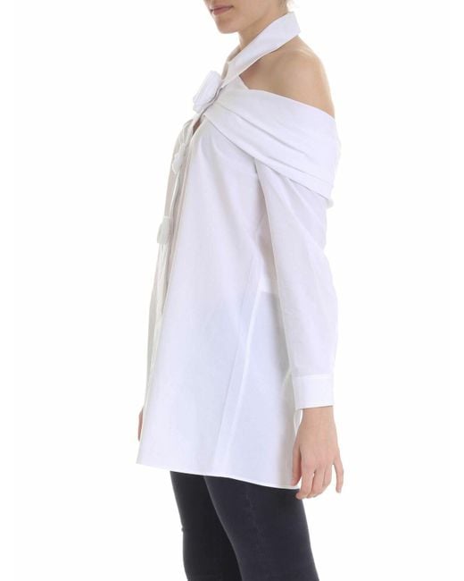 Vivetta White Savigliano Shirt With Rose Detail