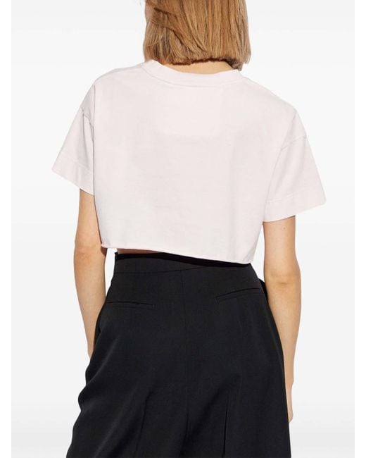 Givenchy Pink Light Cotton Cropped T-Shirt